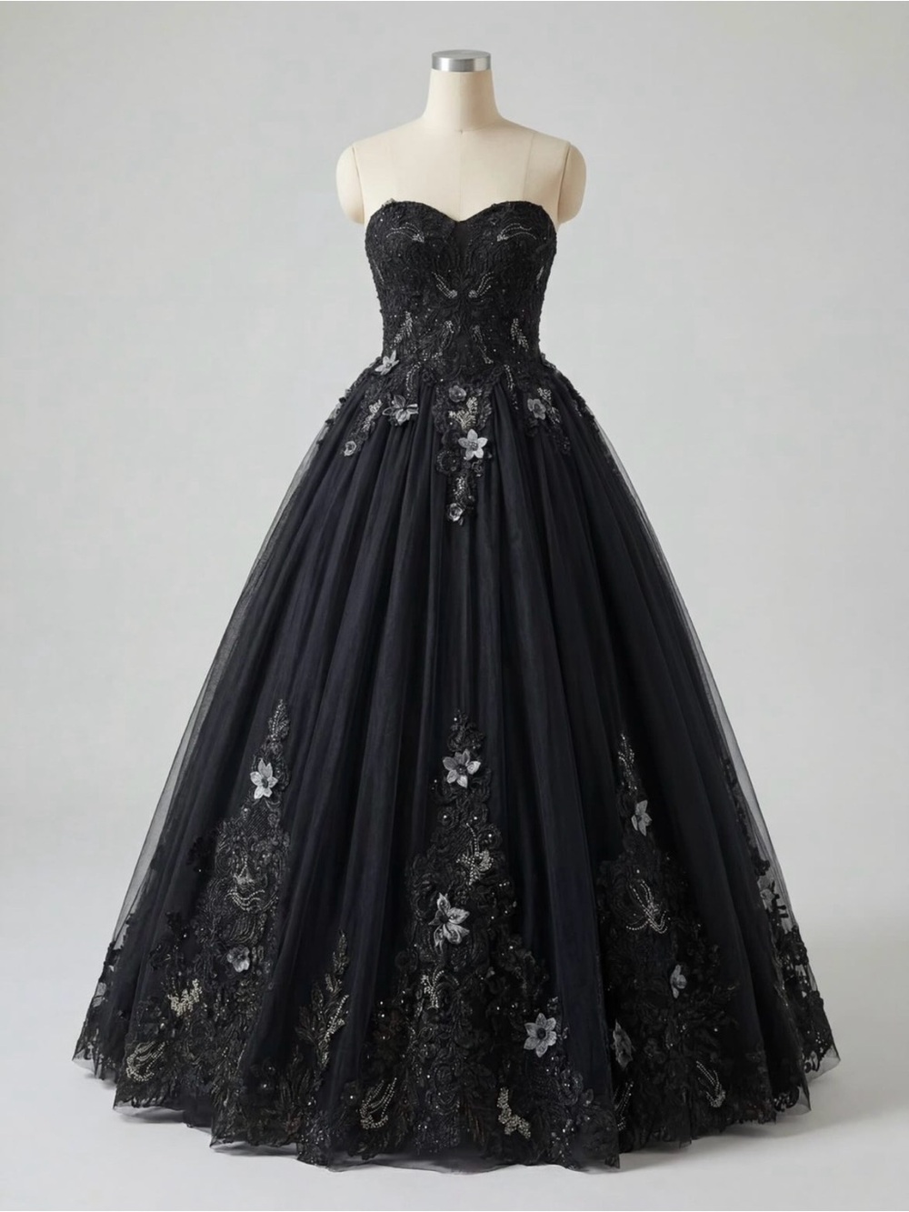 Black Veil Bridal Hina custom wedding gown